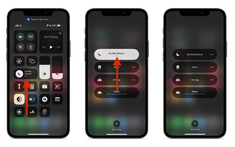 Disable Focus Modes to Fix no sound on iPhone