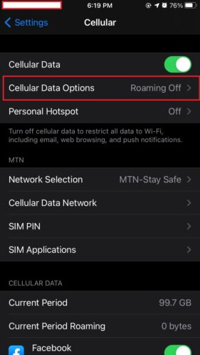 Find my iphone jumping locations Cellular Data option