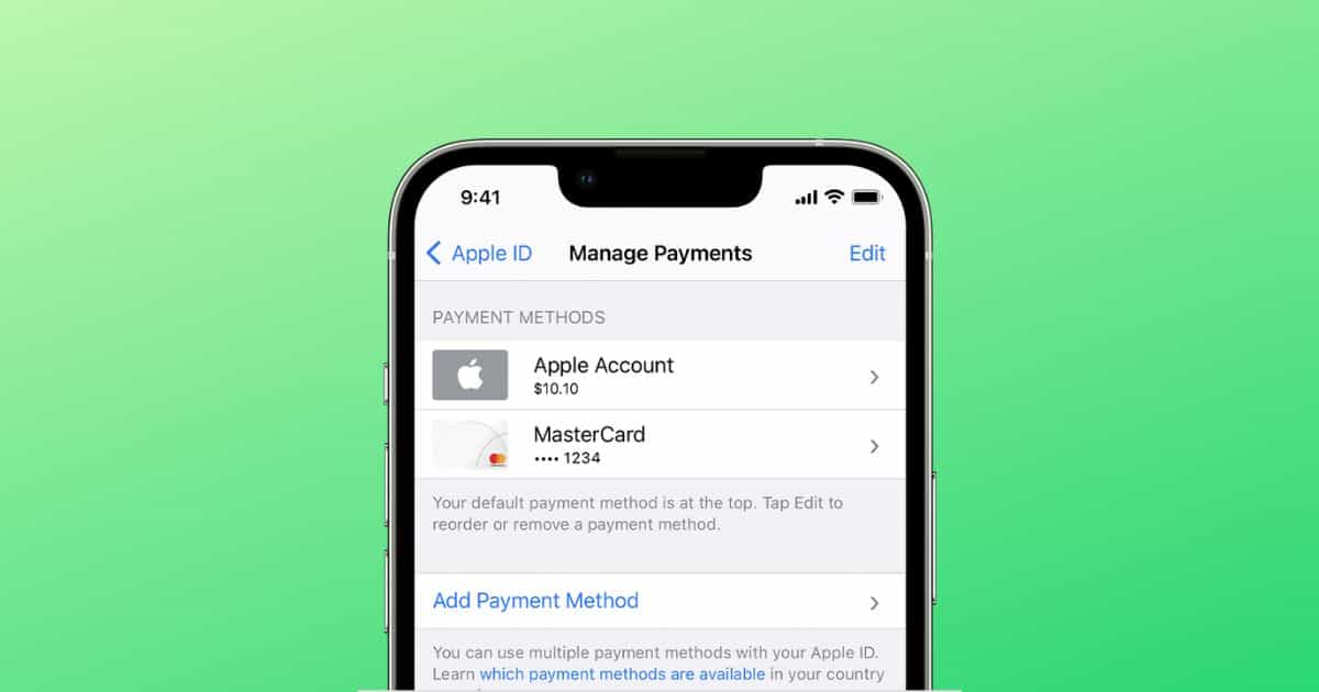 How To Fix the Edit Payment Method Button Grayed Out on iPhone