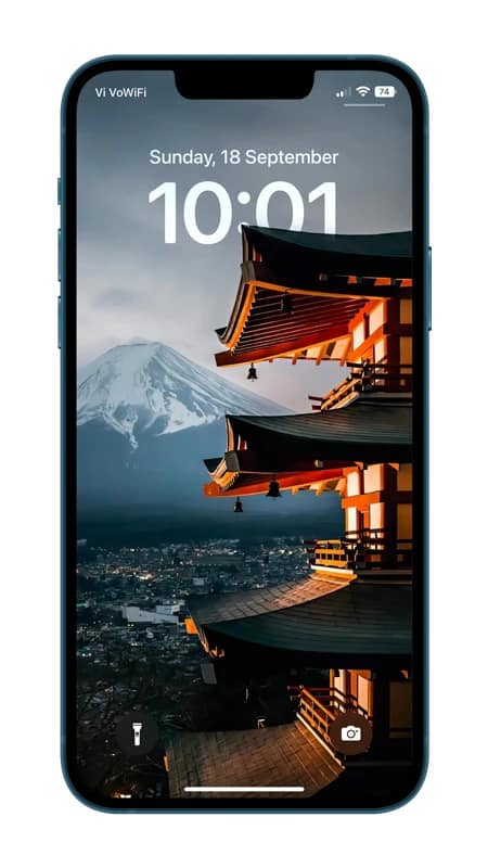 Mount Fuji depth effect wallpaper for iPhone 