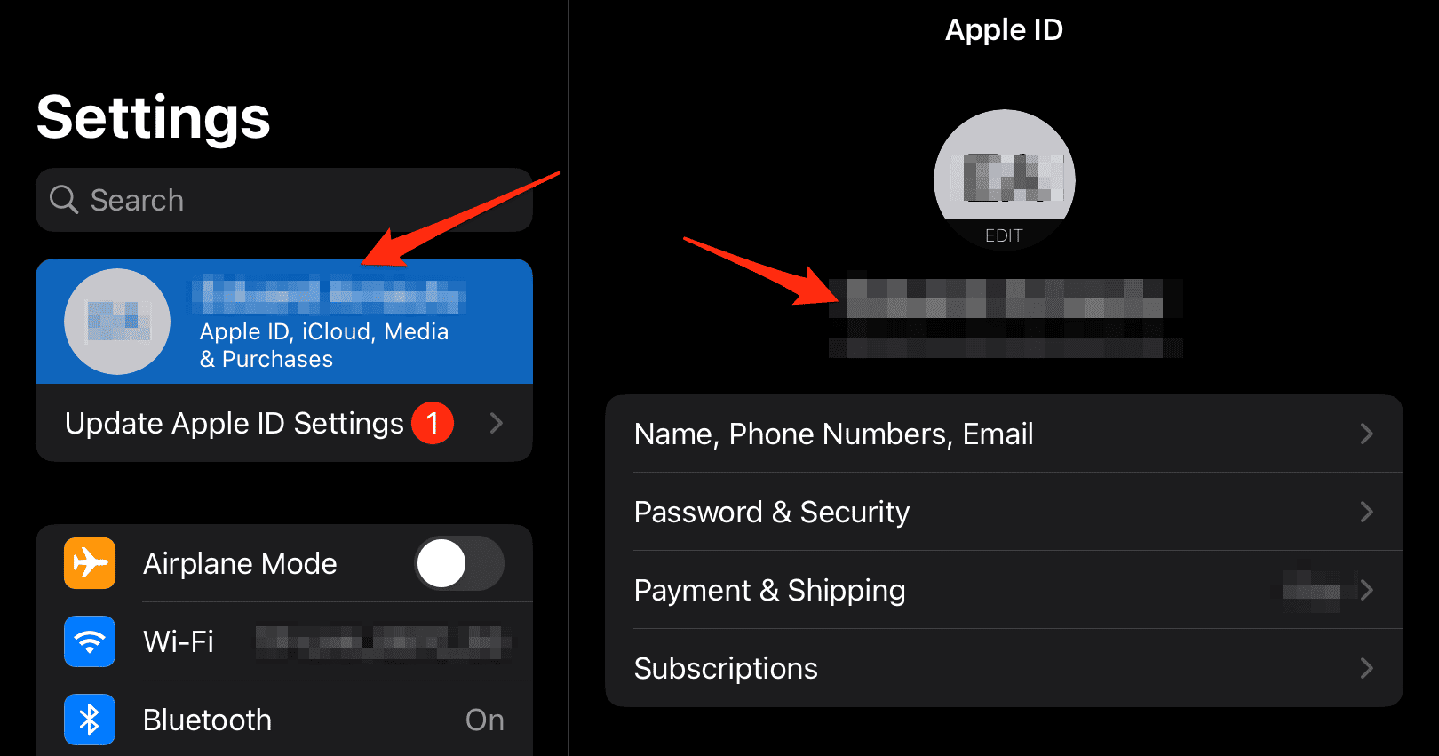 apple id settings
