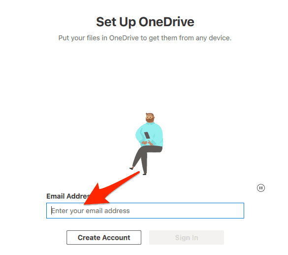 email address onedrive Couldn’t Communicate With a Helper Application