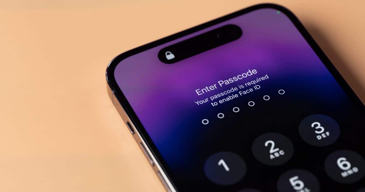iPhone feature image showing passcode screen