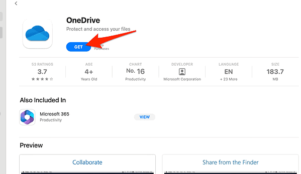 get onedrive button Couldn’t Communicate With a Helper Application