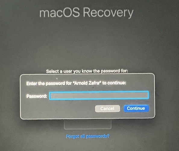 Mac admin password