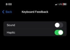 toggle on haptics in iPhone keyboard Randomly Get Loud
