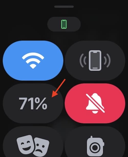 Select the Battery Percentage icon, which displays the level of your battery. 
