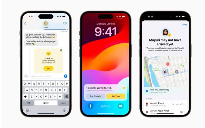 Check In feature in iOS 17