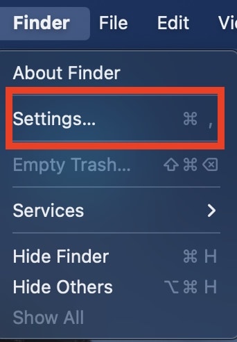 Finder Settings