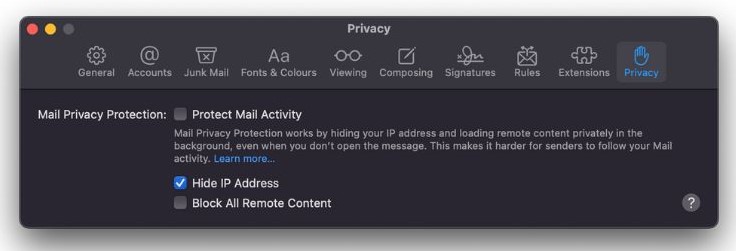 Head to Privacy and Disable Protect Mail Activity and Block All Remote Content to Fix Images Not Loading on the Mail App on Mac