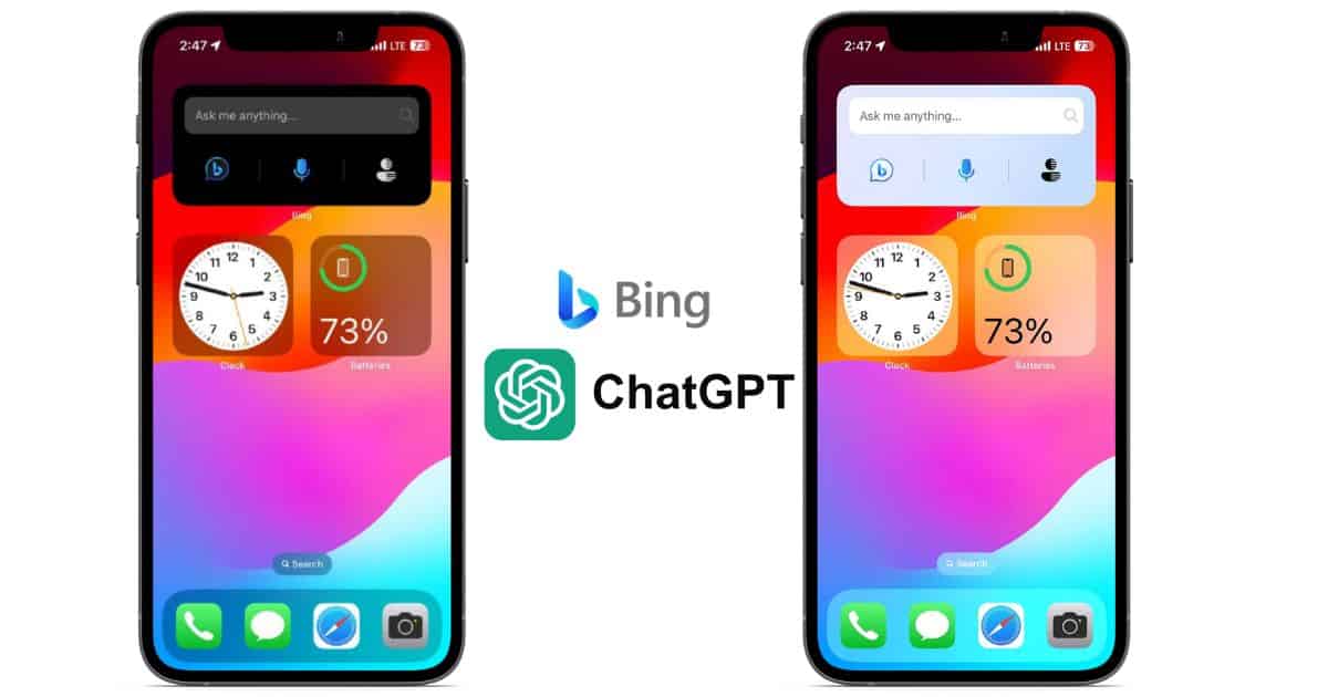 How to use Bing ChatGPT Widget on iPhone Home Screen