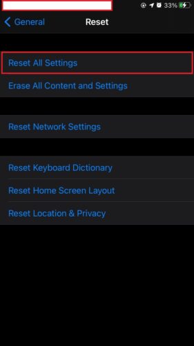 IPhone Apps Cannot Access Photos Reset all settings