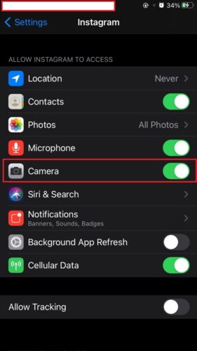 IPhone Apps Cannot Access Photos camera access