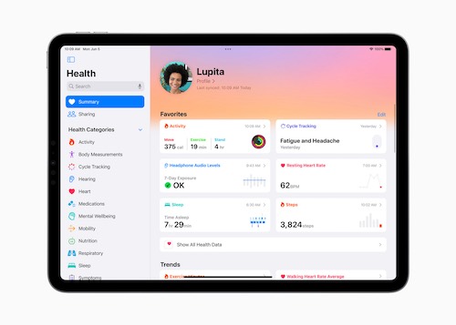 The new Health app for the Apple iPad brings health updates to a larger screen, including a focus on mental health. 