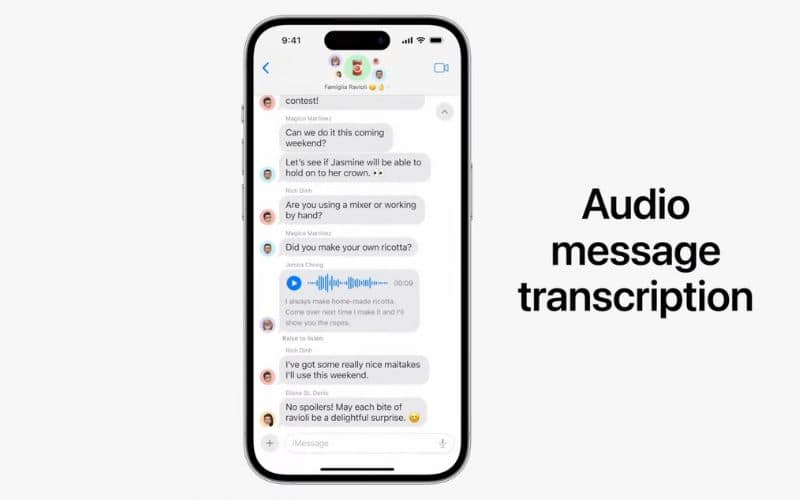 New features to the Messages app iOS 17