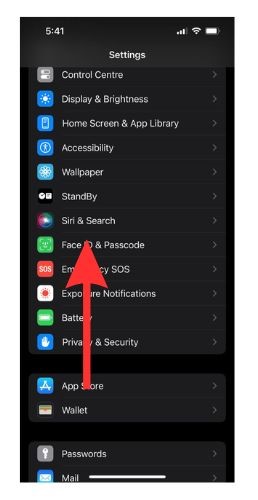 Open Siri & Search from iPhone Settings