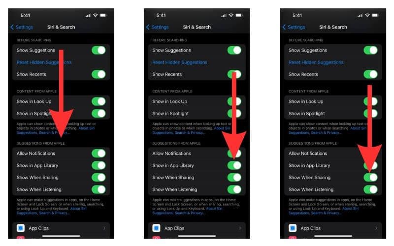 Reset Siri Suggestions for App Library