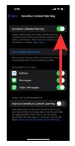 Sensitive Content Warning: Enable and use it iOS 17