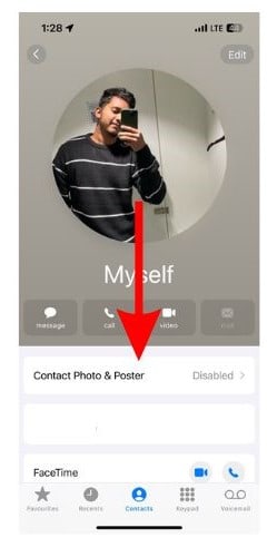 Tap the Contact Photo & Poster button