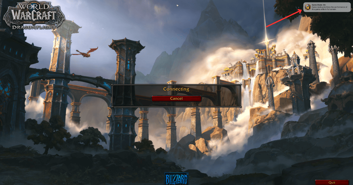use game mode on macos sonoma world of warcraft showcase