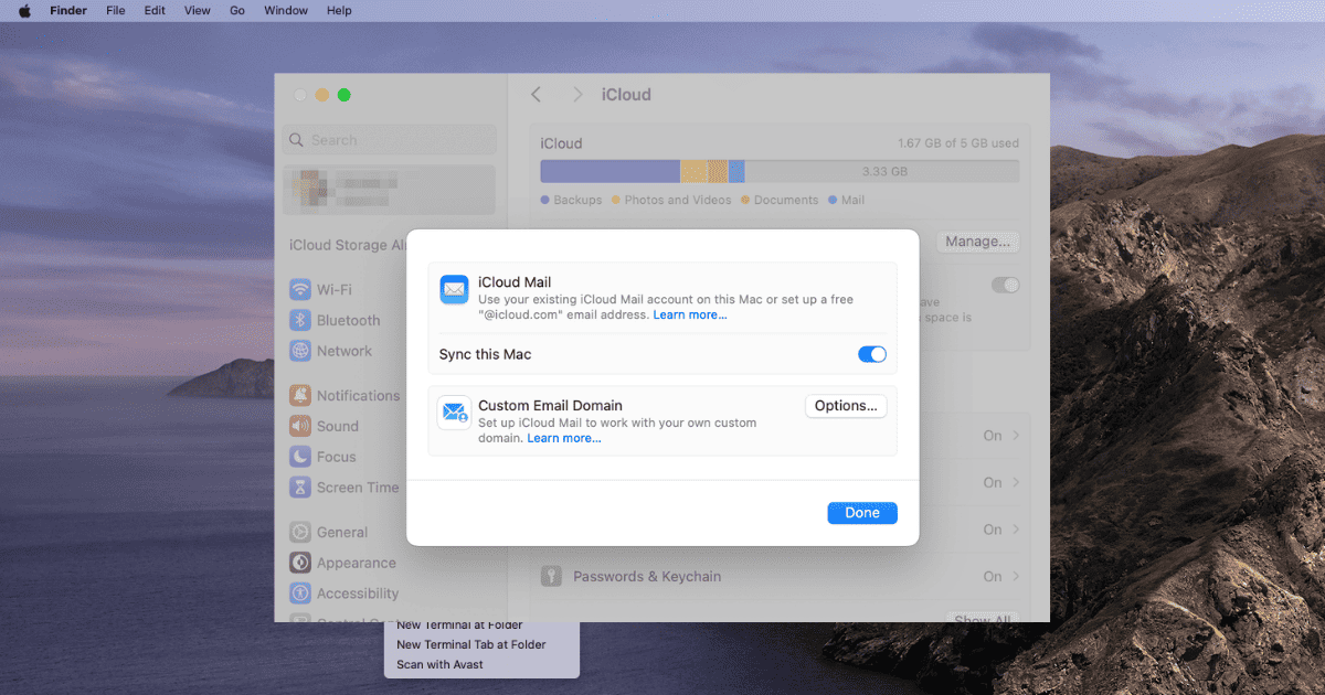 mail sync with this mac apple mail signature disappears