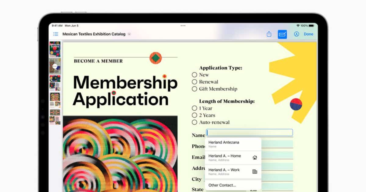 How to Use Enhanced AutoFill and Collaborate on PDF Files on iPhone, iPad and Mac
