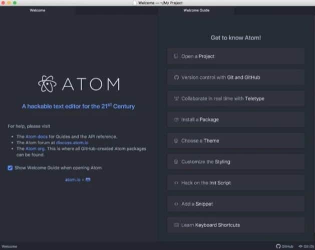 Atom Text Editor for Mac