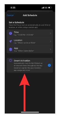 Click on Smart Activation