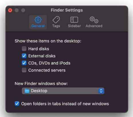 Click the X to save the changes and Clear Recents on Mac