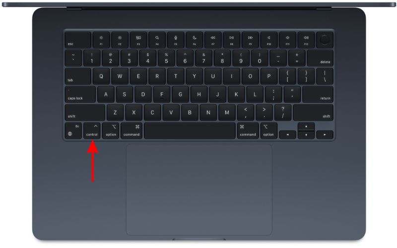 Control-Click на Mac, чтобы щелкнуть правой кнопкой мыши без мыши