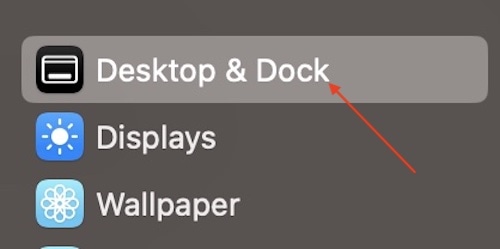Desktop and Dock Under Mac Settings Visible Fullscreen