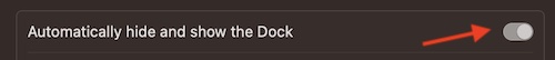 Enable Automatically Show Hide Dock Settings Mac