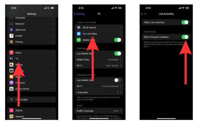 Enable More Frequent Updates for Live Activities of Apple TV on your iPhone