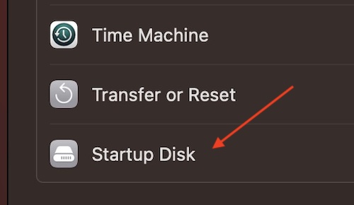 Find Startup Disk In Settings General