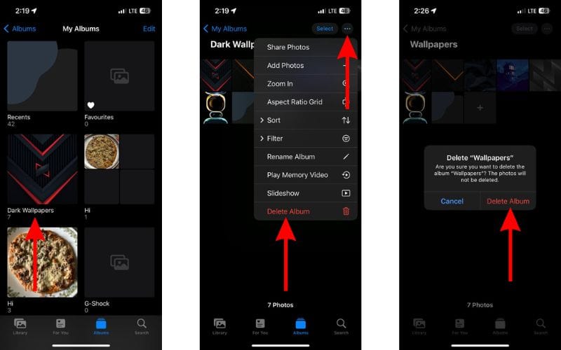 How to Delete an Album in Photos on iPhone