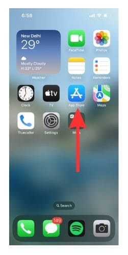Open App Store on your iPhone