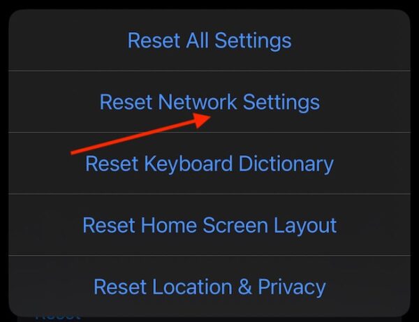 Reset Network Settings Log Into Snapchat iPhone
