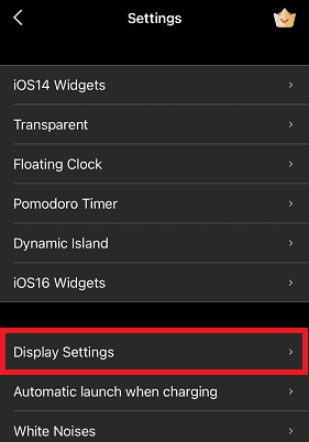 Select Display Settings