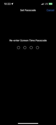 Set a passcode to disable the One More Minute option in Screen Time