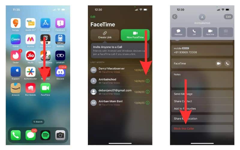 Turn off FaceTime for a particular contact on your iPhone