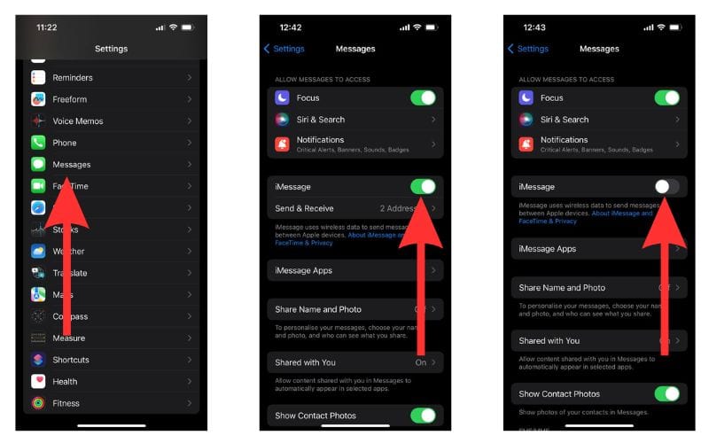 Turn off iMessage on your iPhone