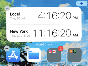 World Clock should now display seconds on your Home Screen
