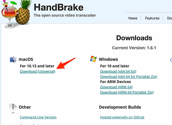 download handbrake for macos