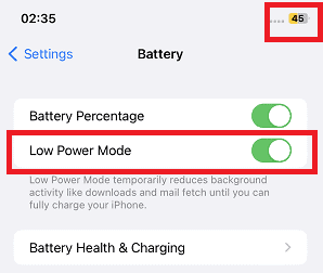 iPhone Battery Charging Tips low power mode