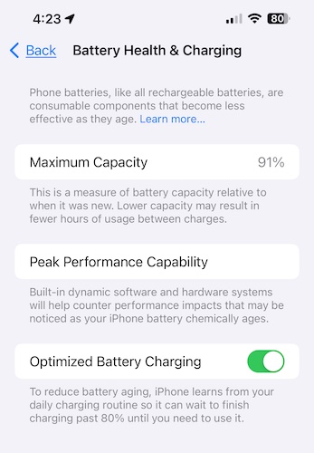 iPhone Battery Health