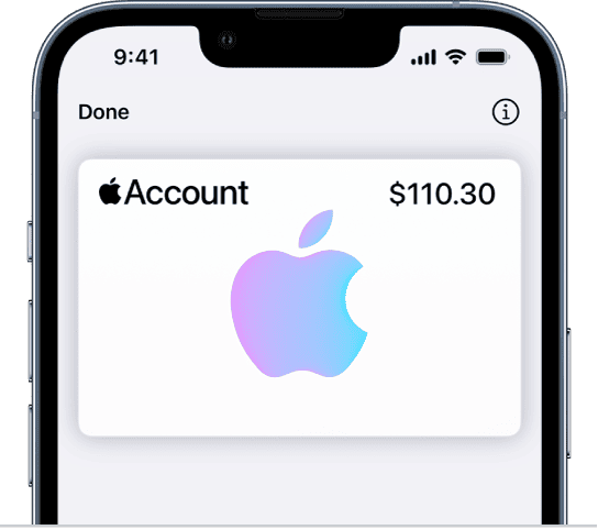 apple account card in wallet