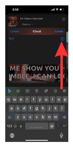 Add people by tapping on the plus sign