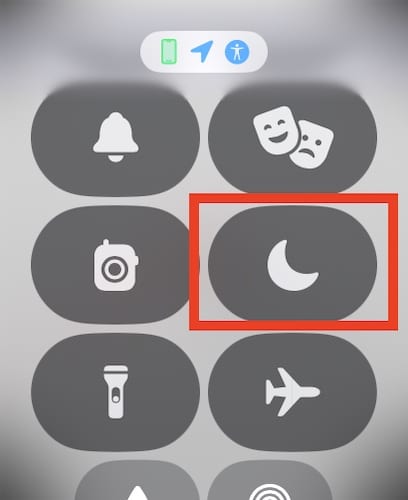 Screenshot Apple Watch Focus icon