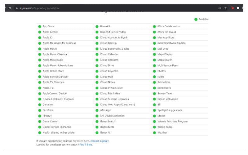 Check Apple System Settings