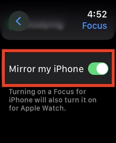 Apple Watch Mirror my iPhone